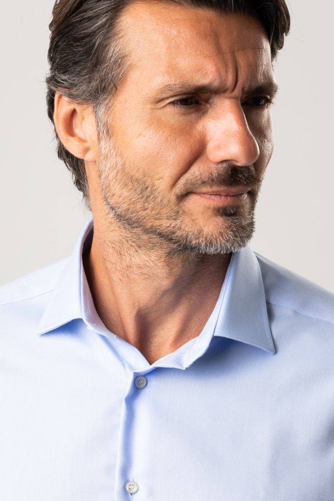 Ingram Hemd Herren Ingram Regular Bügelfreie Einfarbig 100% Baumwolle Kragen Italienisch Lange Ärmel