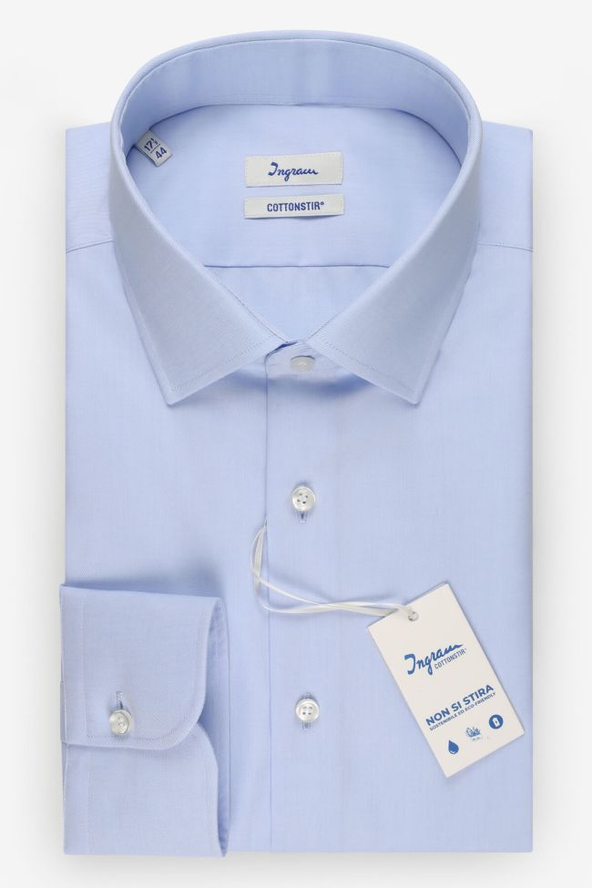ingram Hemd Herren Ingram Regular Bügelfreie Einfarbig 100% Baumwolle kragen Französisch Lange Ärmel