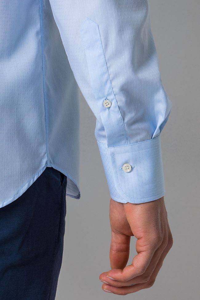 Ingram Hemd Herren Ingram Regular Bügelfreie Halb Unifarben 100% Baumwolle Kragen Italienisch Lange Ärmel