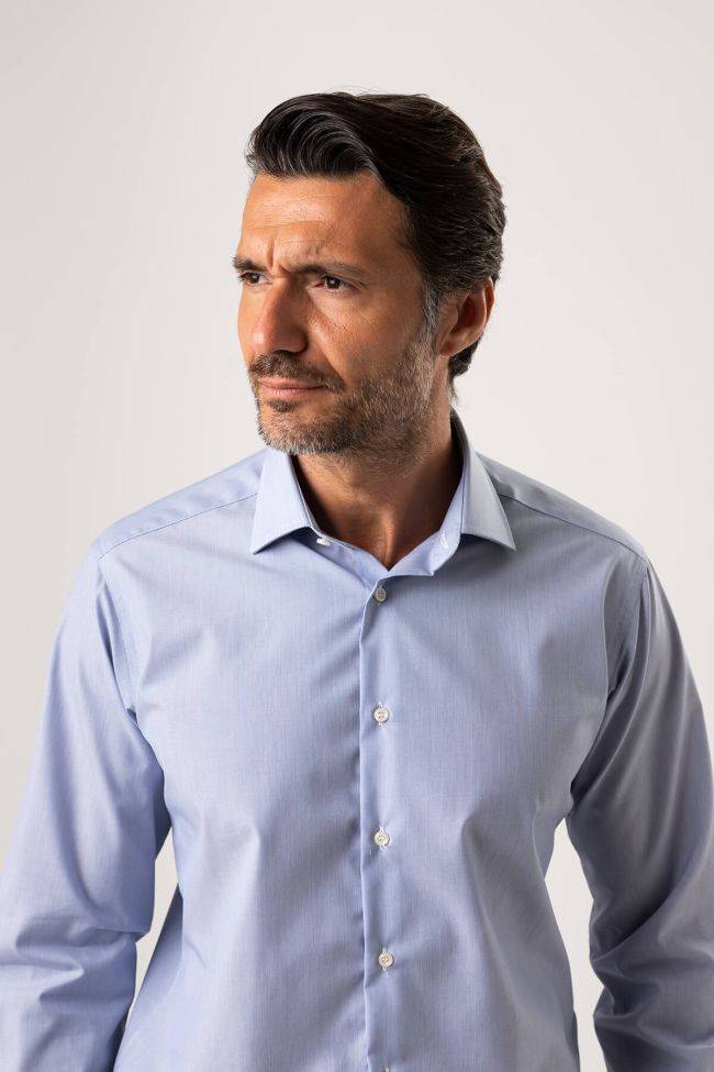 Ingram Hemd Herren Ingram Regular Bügelfreie Streifen 100% Baumwolle Kragen Italienisch Lange Ärmel