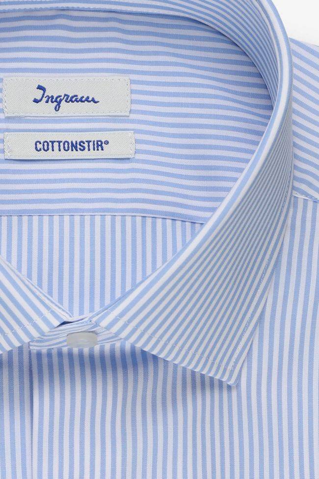 Ingram Hemd Herren Ingram Regular Bügelfreie Streifen 100% Baumwolle Kragen Französisch Lange Ärmel