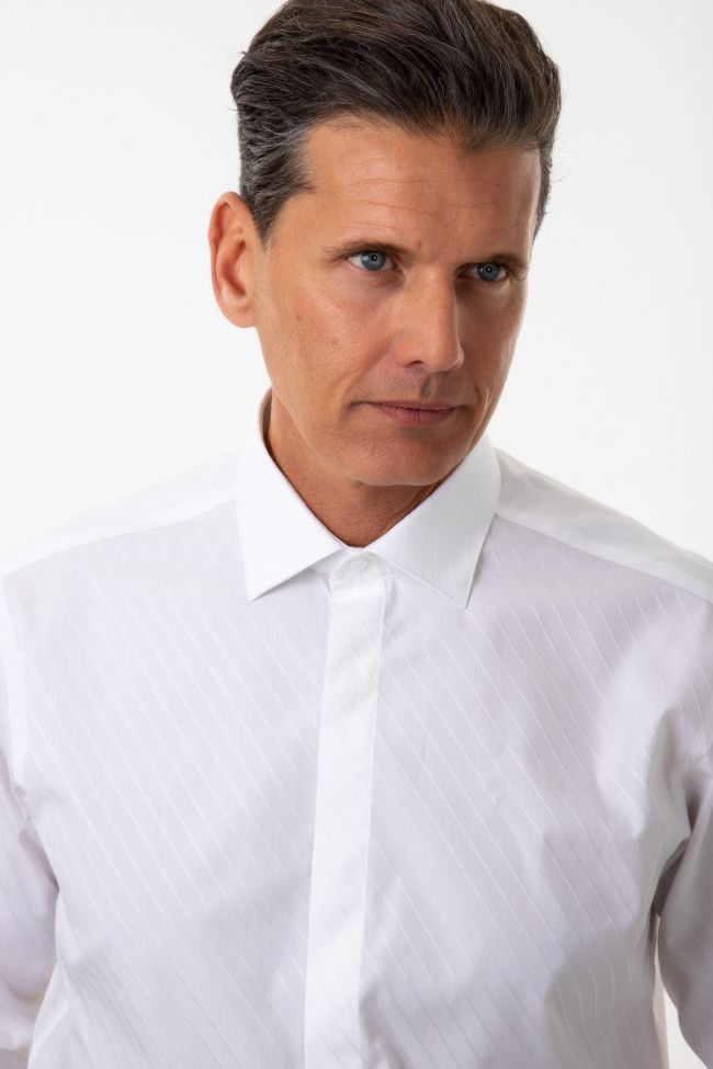 Ingram Hemd Herren Ingram Regular Einfarbig 100% Baumwolle Kragen Italienisch Lange Ärmel