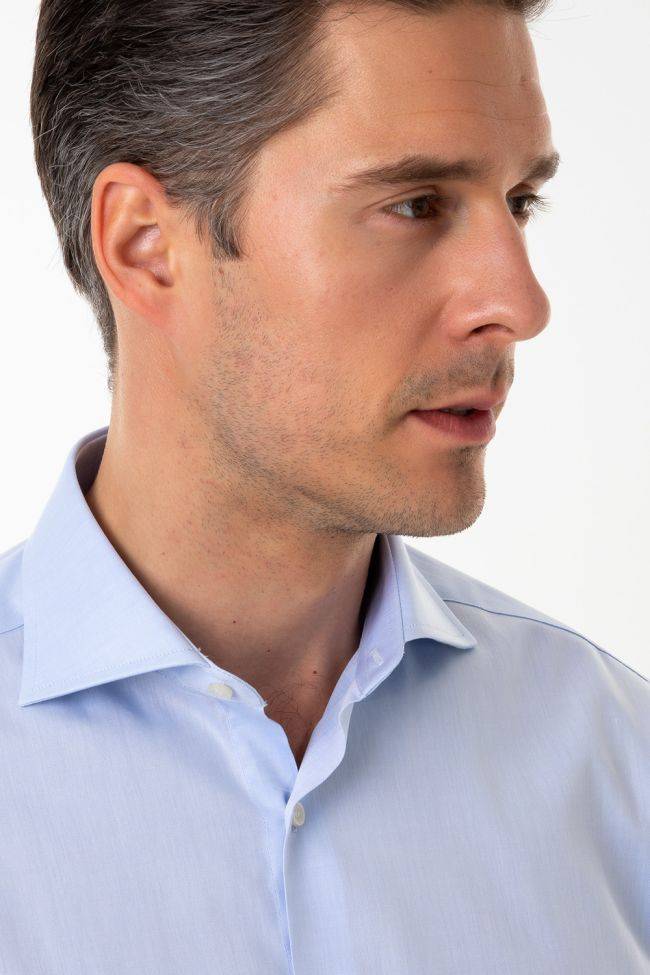 Ingram Hemd Herren Ingram Regular Einfarbig 100% Baumwolle Kragen Französisch Lange Ärmel