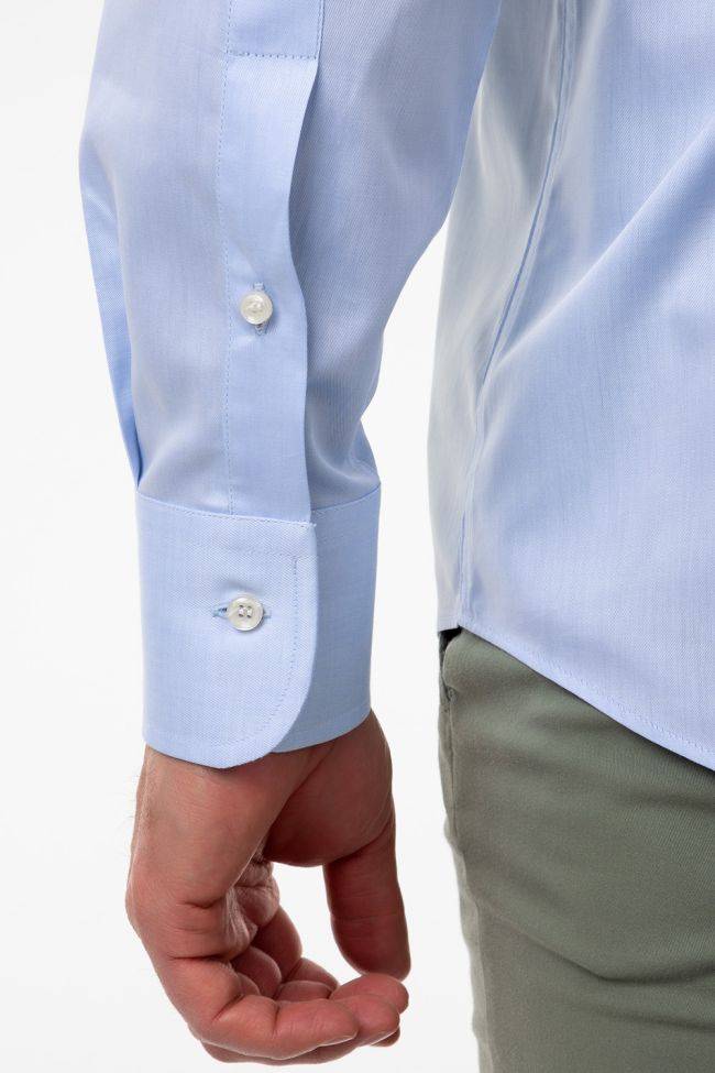 Ingram Hemd Herren Ingram Regular Einfarbig 100% Baumwolle Kragen Französisch Lange Ärmel