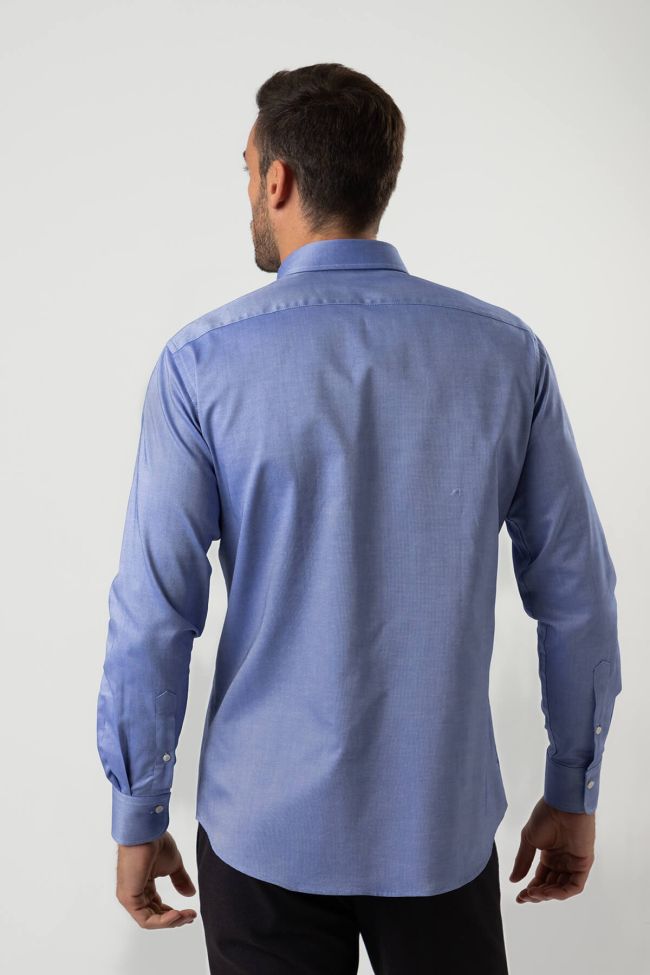 Ingram Hemd Herren Ingram Regular Einfarbig 100% Baumwolle Kragen Button-Down Lange Ärmel