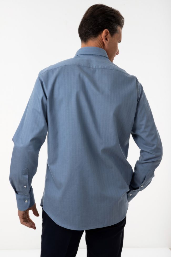 Ingram Hemd Herren Ingram Regular Einfarbig 100% Baumwolle Kragen Italienisch Lange Ärmel