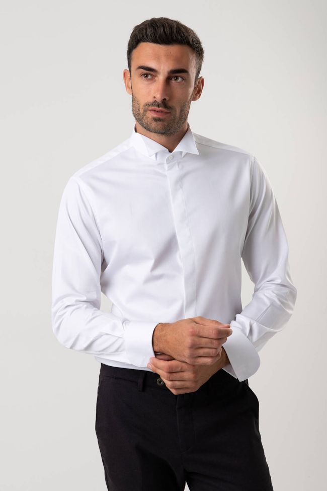 Ingram Hemd Herren Ingram Regular Einfarbig 100% Baumwolle Kragen Kläppchenkragen Lange Ärmel