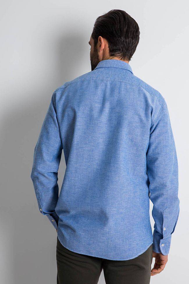 Ingram Hemd Herren Ingram Regular Einfarbig 100% Baumwolle Kragen Italienisch Lange Ärmel