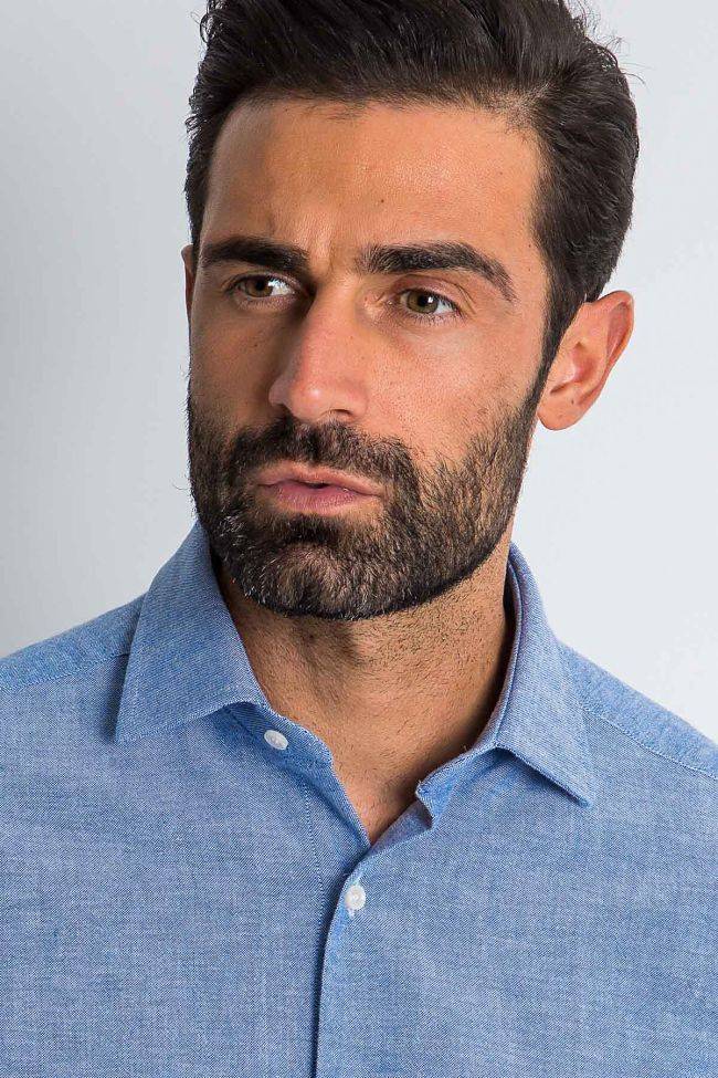 Ingram Hemd Herren Ingram Regular Einfarbig 100% Baumwolle Kragen Italienisch Lange Ärmel