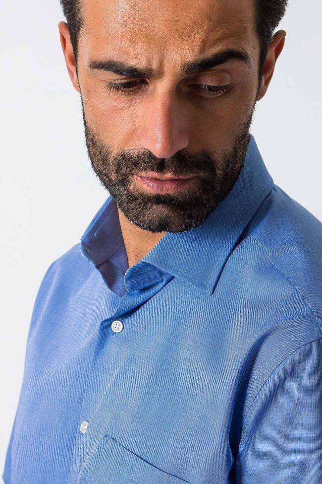 Ingram Hemd Herren Ingram Regular Einfarbig 100% Baumwolle Kragen Italienisch Lange Ärmel