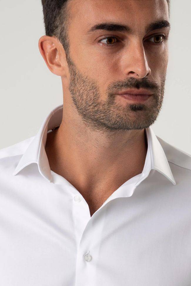 Ingram Hemd Herren Ingram Regular Einfarbig 100% Baumwolle Kragen Italienisch Lange Ärmel