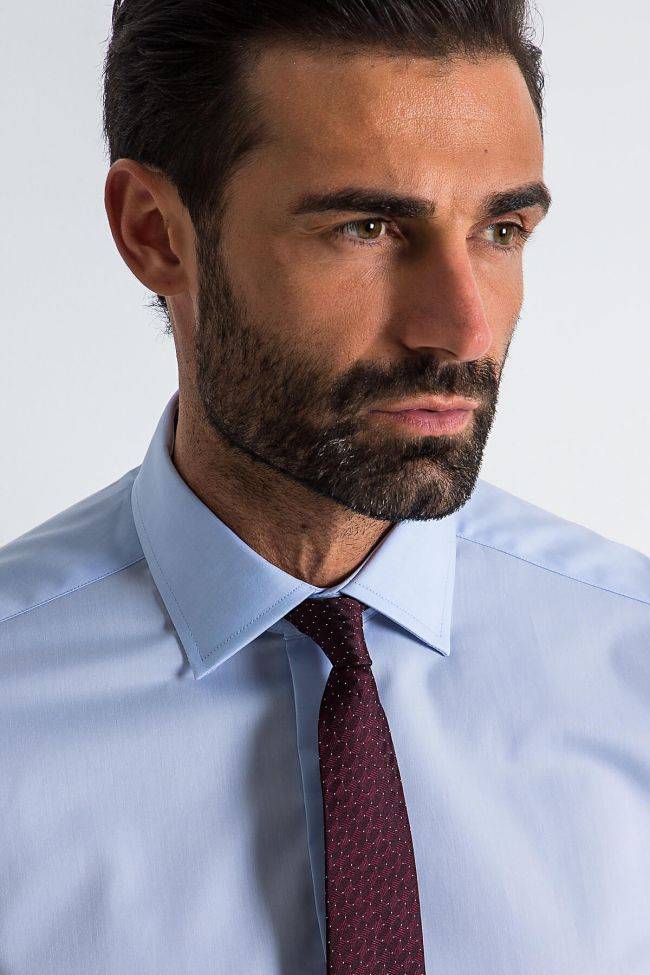 Ingram Hemd Herren Ingram Regular Einfarbig 100% Baumwolle Kragen Italienisch Lange Ärmel
