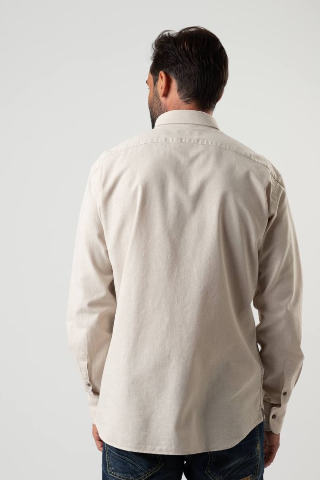 Ingram Hemd Herren Ingram Regular Einfarbig 100% Baumwolle Kragen Button-Down Lange Ärmel