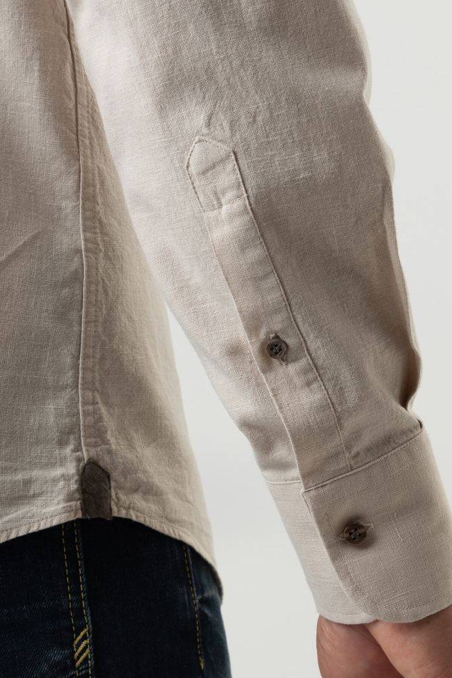 Ingram Hemd Herren Ingram Regular Einfarbig 100% Baumwolle Kragen Button-Down Lange Ärmel
