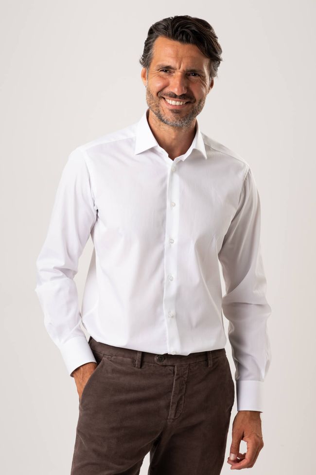 ingram Hemd Herren Ingram Regular Einfarbig 100% Baumwolle kragen Italienisch Lange Ärmel