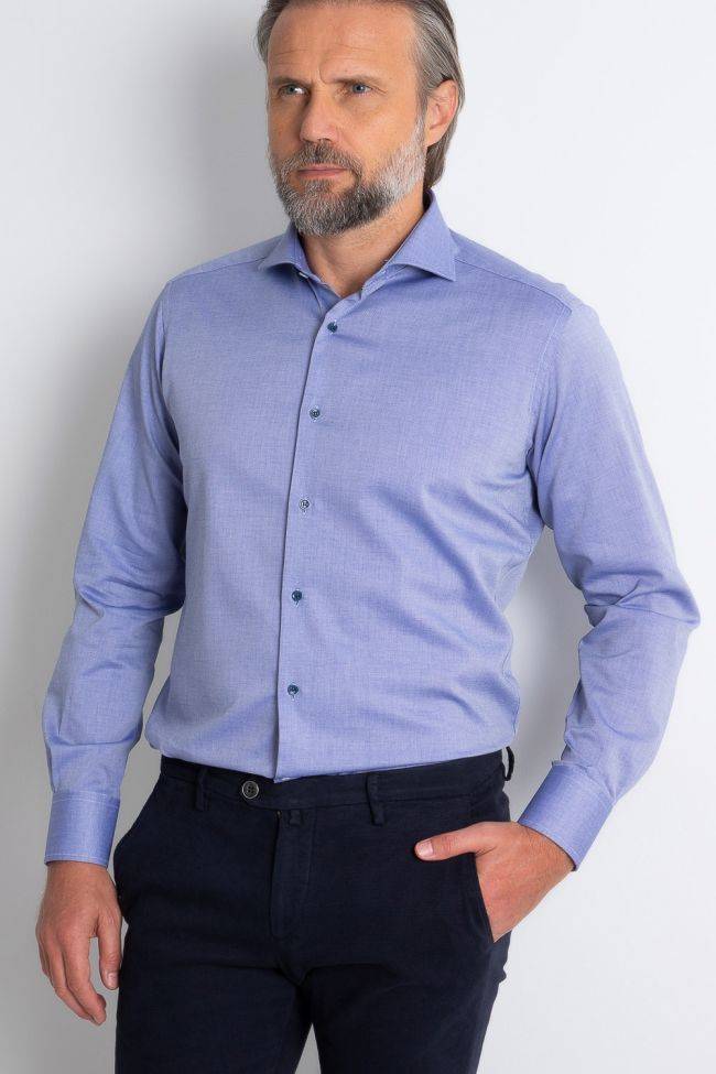 ingram Hemd Herren Ingram Regular Einfarbig 100% Baumwolle kragen Französisch Lange Ärmel