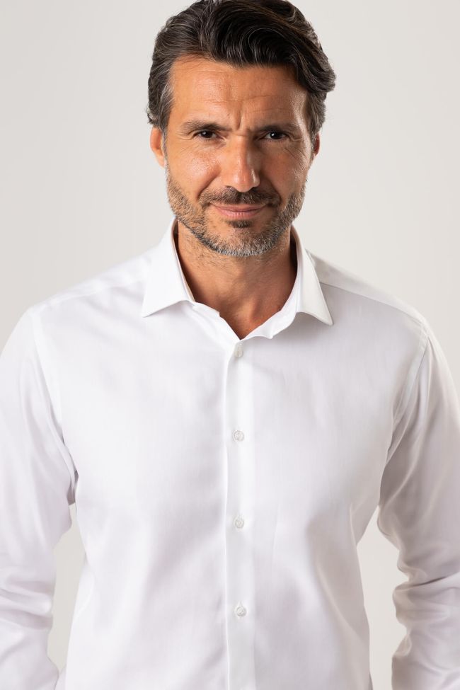 Ingram Hemd Herren Ingram Regular Einfarbig 100% Baumwolle Kragen Italienisch Lange Ärmel