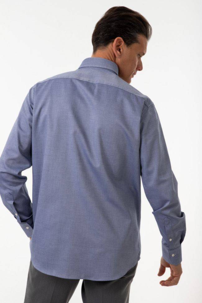 Ingram Hemd Herren Ingram Regular Einfarbig 100% Baumwolle Kragen Button-Down Lange Ärmel