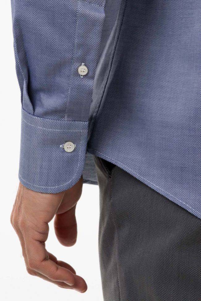 Ingram Hemd Herren Ingram Regular Einfarbig 100% Baumwolle Kragen Button-Down Lange Ärmel