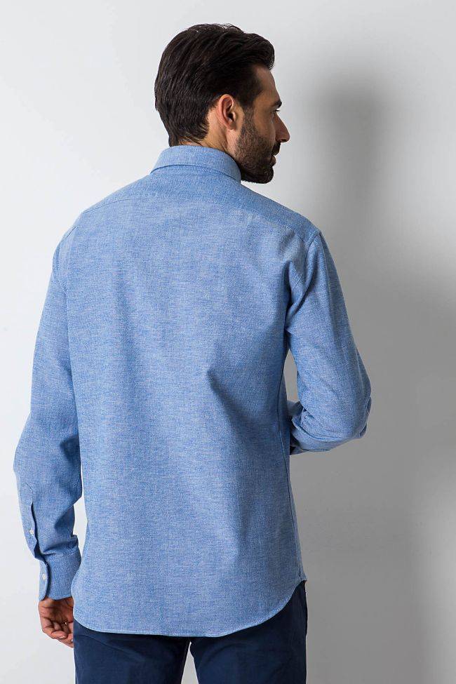 Ingram Hemd Herren Ingram Regular Einfarbig 100% Baumwolle Kragen Button-Down Lange Ärmel
