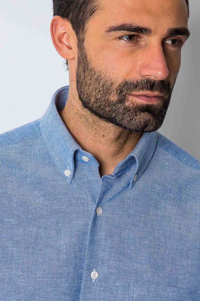 Ingram Hemd Herren Ingram Regular Einfarbig 100% Baumwolle Kragen Button-Down Lange Ärmel