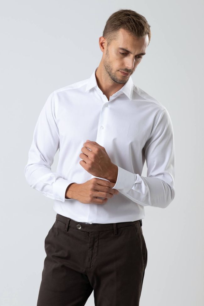 Ingram Hemd Herren Ingram Regular Einfarbig 100% Baumwolle Kragen Italienisch Lange Ärmel