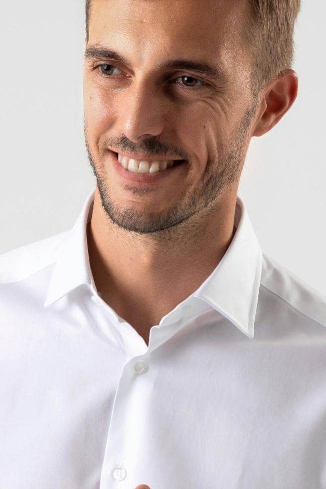ingram Hemd Herren Ingram Regular Einfarbig 100% Baumwolle kragen Italienisch Lange Ärmel