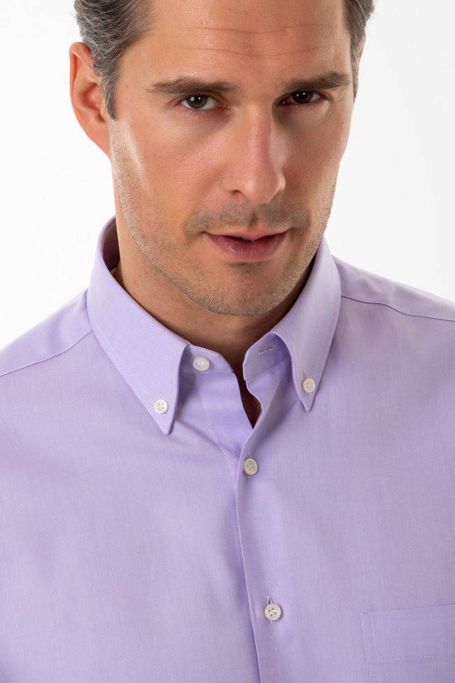 Ingram Hemd Herren Ingram Regular Einfarbig 100% Baumwolle Kragen Button-Down Lange Ärmel