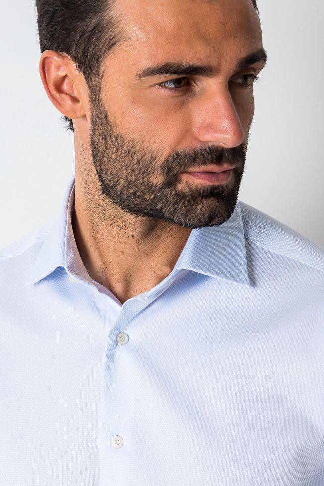 Ingram Hemd Herren Ingram Regular Einfarbig 100% Baumwolle Kragen Italienisch Lange Ärmel