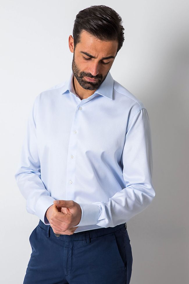 ingram Hemd Herren Ingram Regular Einfarbig 100% Baumwolle kragen Italienisch Lange Ärmel
