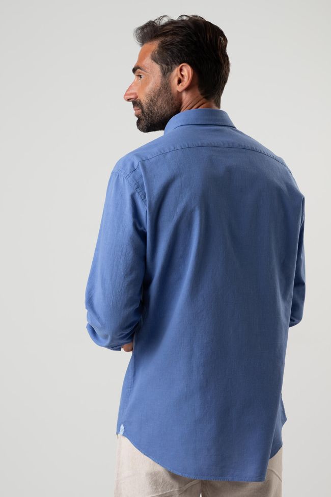 Ingram Hemd Herren Ingram Regular Einfarbig 100% Baumwolle Kragen Button-Down Lange Ärmel