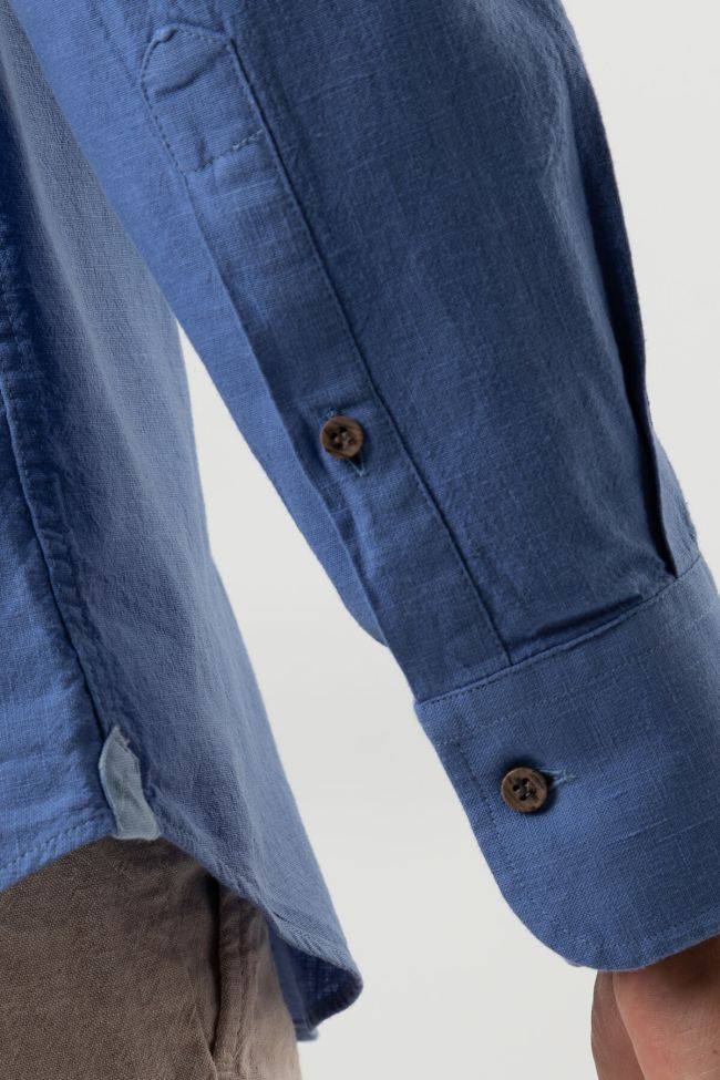 Ingram Hemd Herren Ingram Regular Einfarbig 100% Baumwolle Kragen Button-Down Lange Ärmel
