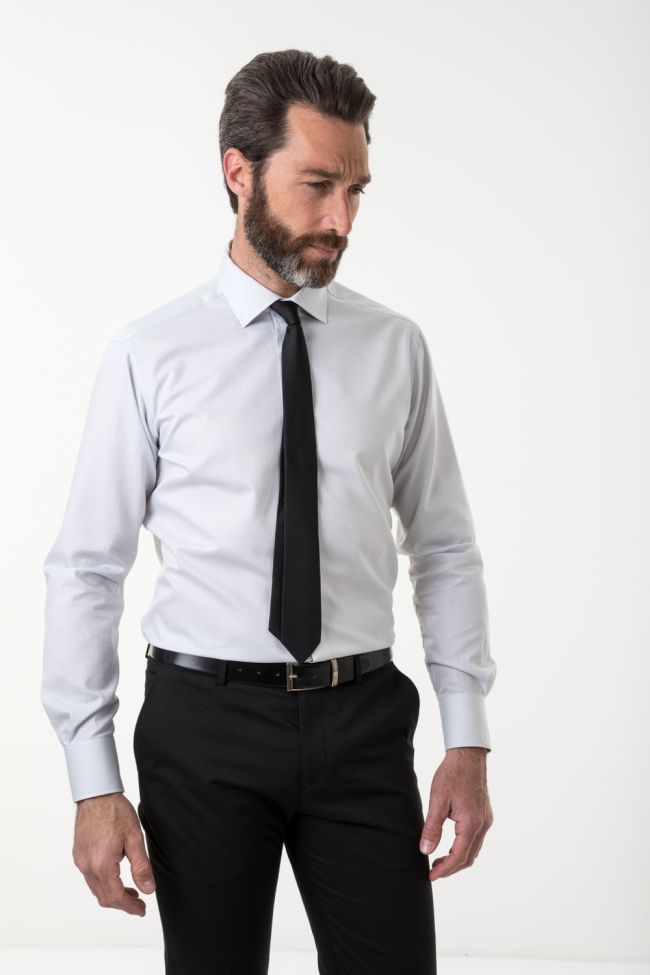 ingram Hemd Herren Ingram Regular Einfarbig 100% Baumwolle kragen Italienisch Lange Ärmel