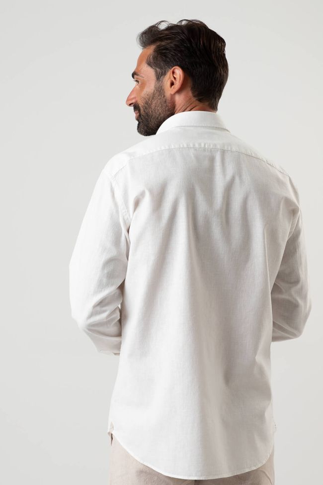Ingram Hemd Herren Ingram Regular Einfarbig 100% Baumwolle Kragen Button-Down Lange Ärmel