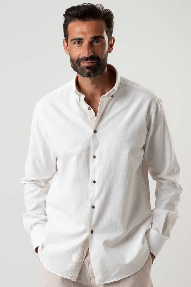 ingram Hemd Herren Ingram Regular Einfarbig 100% Baumwolle kragen Button-Down Lange Ärmel