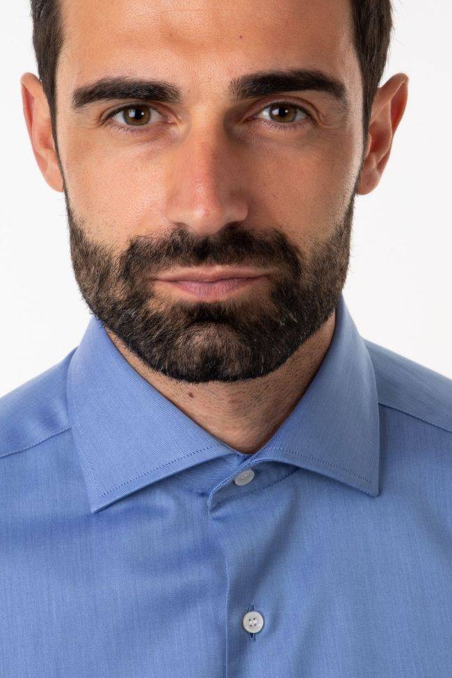 Ingram Hemd Herren Ingram Regular Einfarbig 100% Baumwolle Kragen Französisch Lange Ärmel