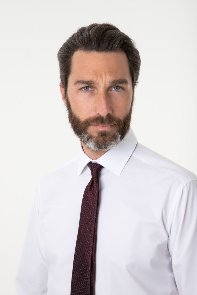 Ingram Hemd Herren Ingram Regular Einfarbig 100% Baumwolle Kragen Italienisch Lange Ärmel