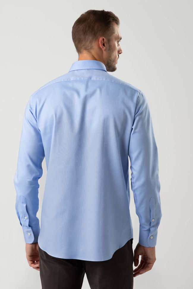Ingram Hemd Herren Ingram Regular Einfarbig 100% Baumwolle Kragen Button-Down Lange Ärmel