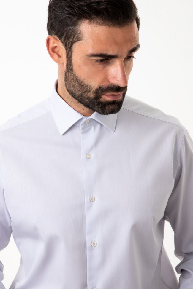 Ingram Hemd Herren Ingram Regular Einfarbig 100% Baumwolle Kragen Italienisch Lange Ärmel
