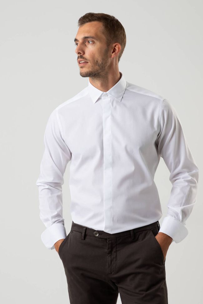 Ingram Hemd Herren Ingram Regular Einfarbig 100% Baumwolle Kragen Italienisch Lange Ärmel