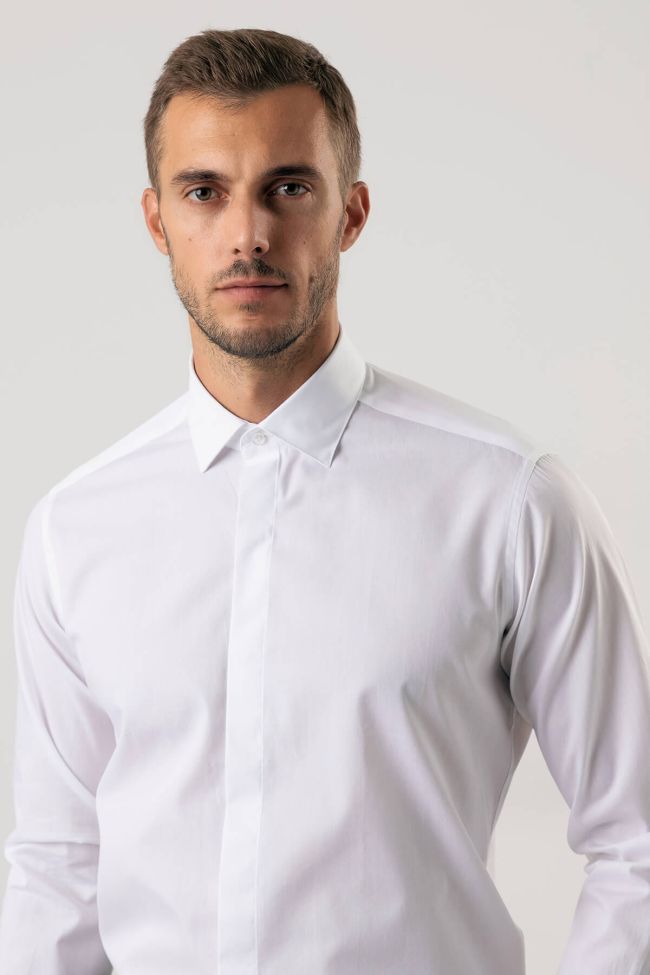ingram Hemd Herren Ingram Regular Einfarbig 100% Baumwolle kragen Italienisch Lange Ärmel