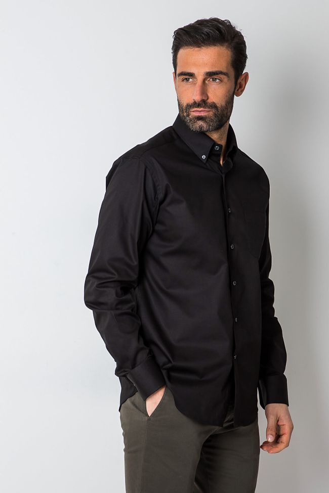 Ingram Hemd Herren Ingram Regular Einfarbig 100% Baumwolle Kragen Button-Down Lange Ärmel