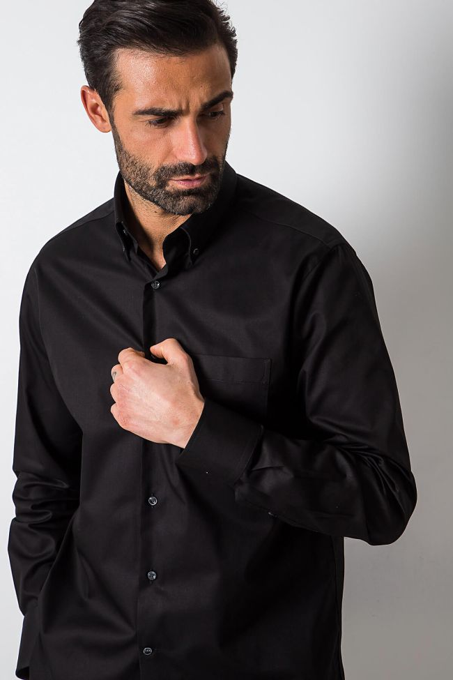 Ingram Hemd Herren Ingram Regular Einfarbig 100% Baumwolle Kragen Button-Down Lange Ärmel