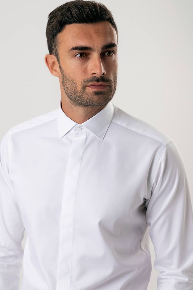 Ingram Hemd Herren Ingram Regular Einfarbig 100% Baumwolle Kragen Italienisch Lange Ärmel