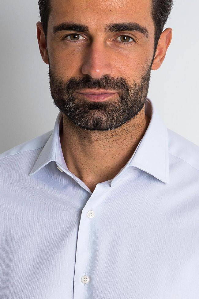 Ingram Hemd Herren Ingram Regular Einfarbig 100% Baumwolle Kragen Italienisch Lange Ärmel