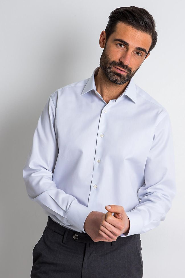 ingram Hemd Herren Ingram Regular Einfarbig 100% Baumwolle kragen Italienisch Lange Ärmel