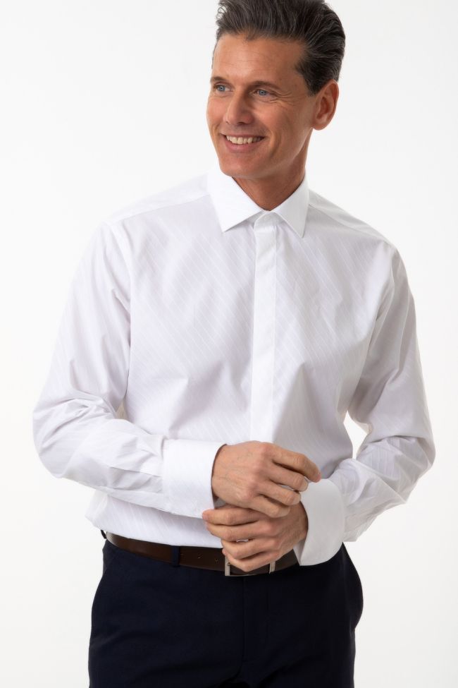 ingram Hemd Herren Ingram Regular Einfarbig 100% Baumwolle kragen Italienisch Lange Ärmel