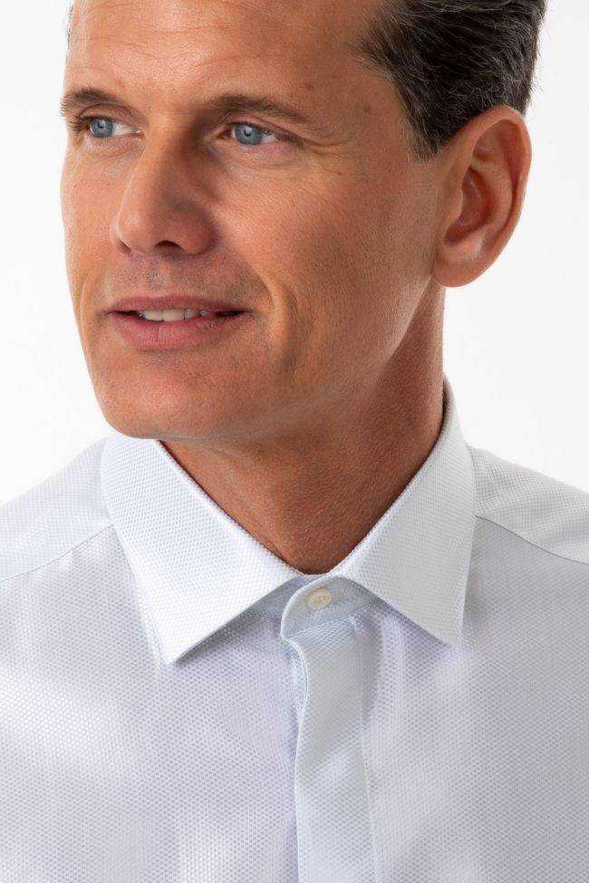 Ingram Hemd Herren Ingram Regular Einfarbig 55% Baumwolle 45% Viskose Kragen Italienisch Lange Ärmel
