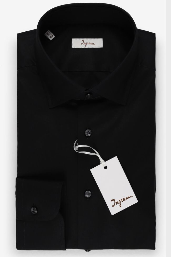 ingram Hemd Herren Ingram Regular Einfarbig 97% Baumwolle 3% elastan kragen Italienisch Lange Ärmel