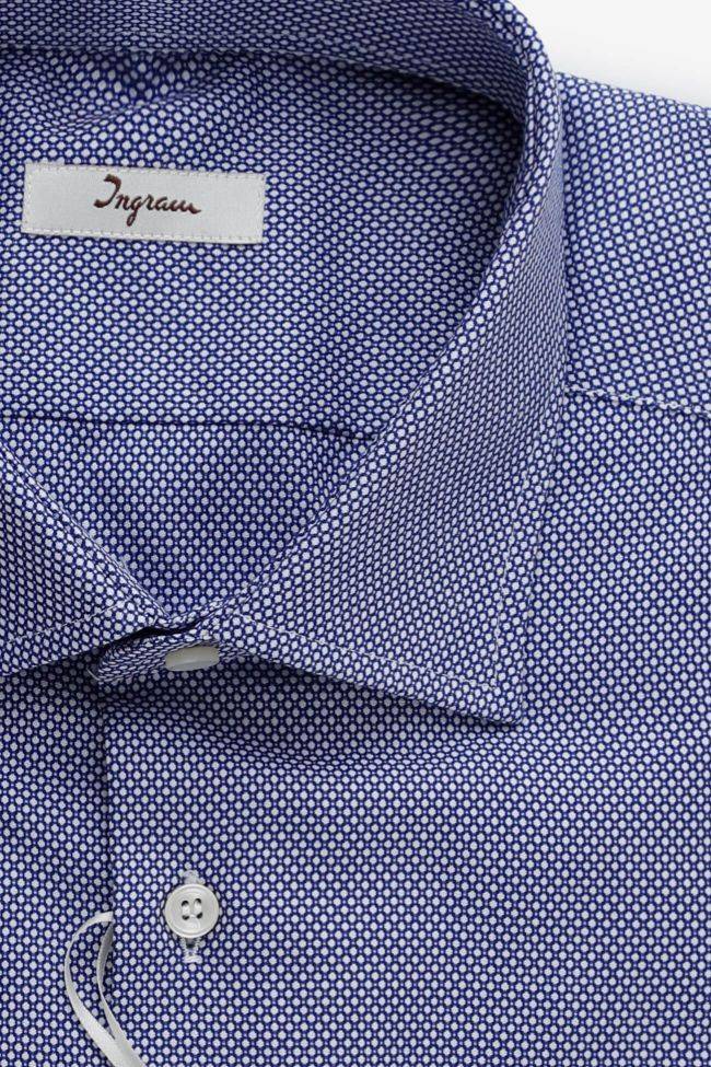 Ingram Hemd Herren Ingram Regular Halb Unifarben 100% Baumwolle Kragen Französisch Lange Ärmel